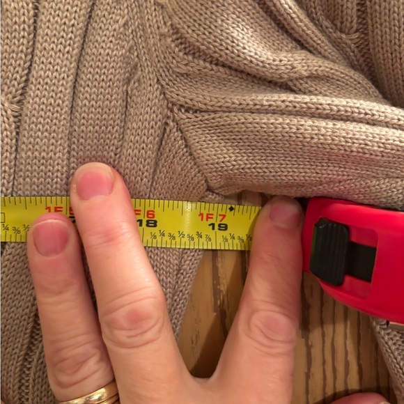 Calvin Klein Cable Knit Sweater Dress with Shawl Collar - Picture 7 of 8